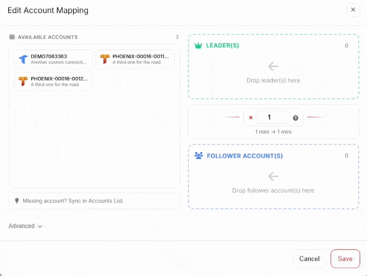 Thor drag and drop configuration